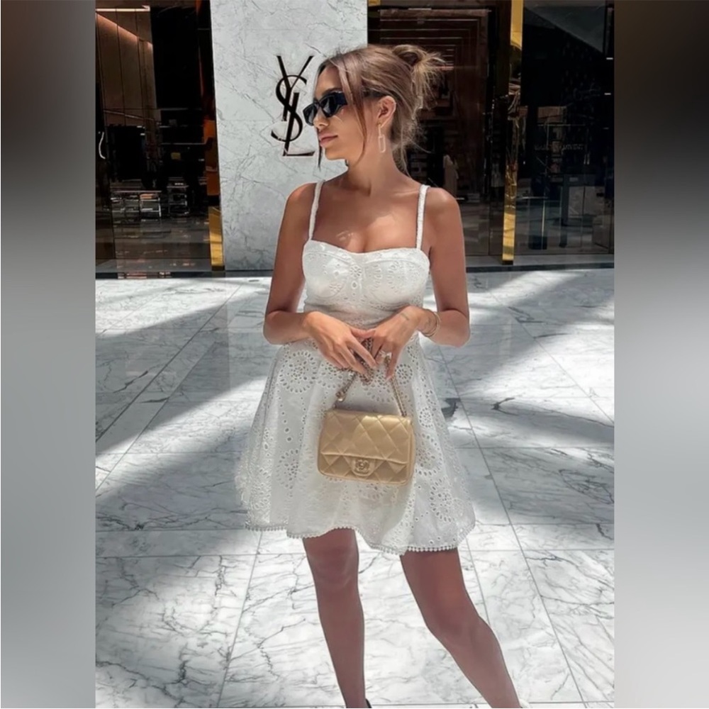 NWT $89 Zara white dress size S 2784/019 - Picture 5 of 13